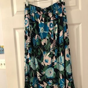 Loft Tropical Floral Maxi Skirt